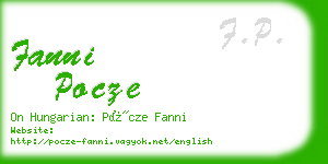 fanni pocze business card